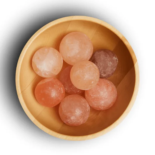 گوی ماساژ درمانی سنگ نمک قطر6 | گوی نمک ماساژ