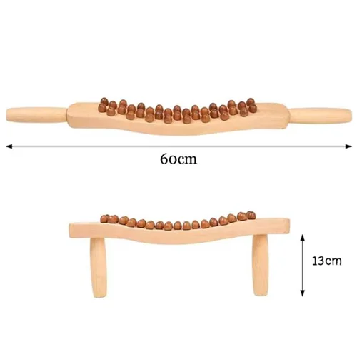 وردنه چوبی ماساژ ساموا SAMOA دوکاربره | ساموا دسته پیچی |ساموا با تعویض دسته | ابزار ماساژ دو دسته