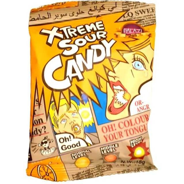 آبنبات ترش پالازی با طعم پرتقال | xtreme sour candy