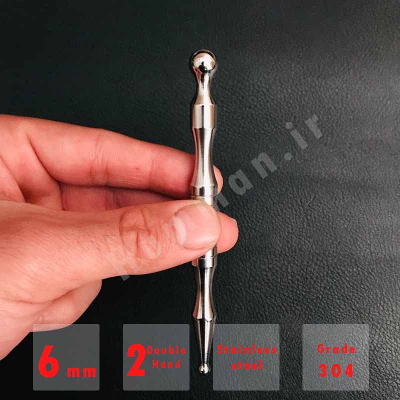 قلم گواشا GS | قلم استیل سوجوک ویژه ماساژ صورت، بدن و رفلکسولوژی | گرید 304